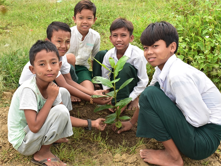 Myanmar project activity of TOTO Water Environment Fund grantee