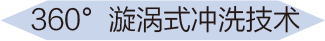 360°漩渦式?jīng)_洗技術