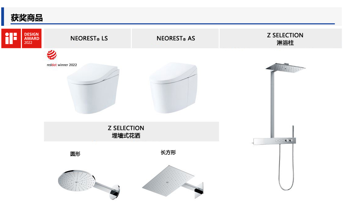  LS、Z SELECTION 淋浴柱等5款產(chǎn)品榮獲 “2022年iF設(shè)計(jì)獎(jiǎng)”